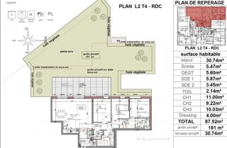  Appartement � vendre 4 pi�ces 87 m�