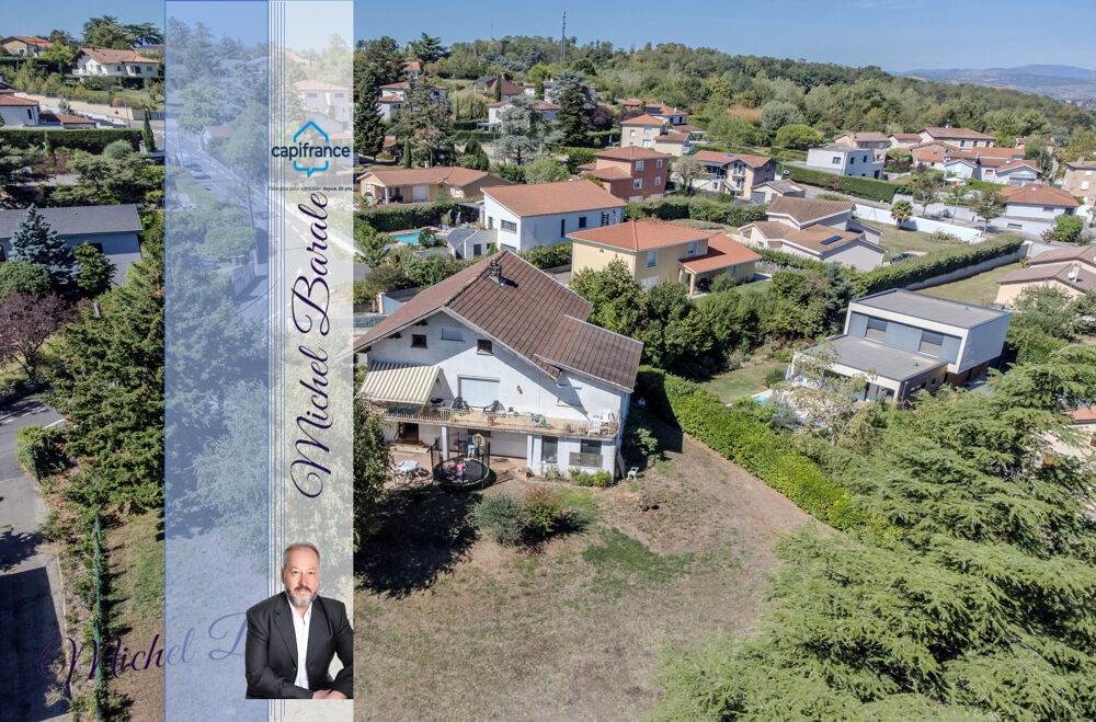 DARDILLY  PROPRIÉTÉ FAMILIALE DE 222 M²  6 CHAMBRES  T2 INDÉPENDANT  TERRAIN DE 1 647 M²  VUE PANORAMIQUE