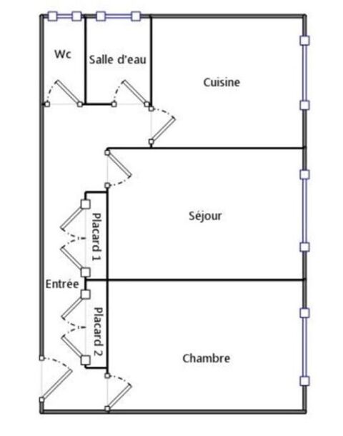   Appartement Appartement - 2 pi�ce(s) - 55 m�
