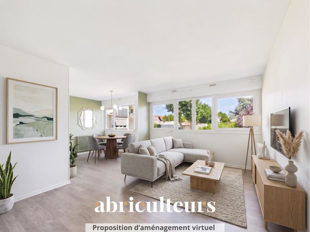 Appartement traversant avec loggia, parking et cave en vente au Plessis-Bouchard 95130