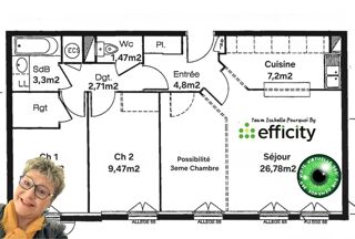  Appartement � vendre 4 pi�ces 66 m�
