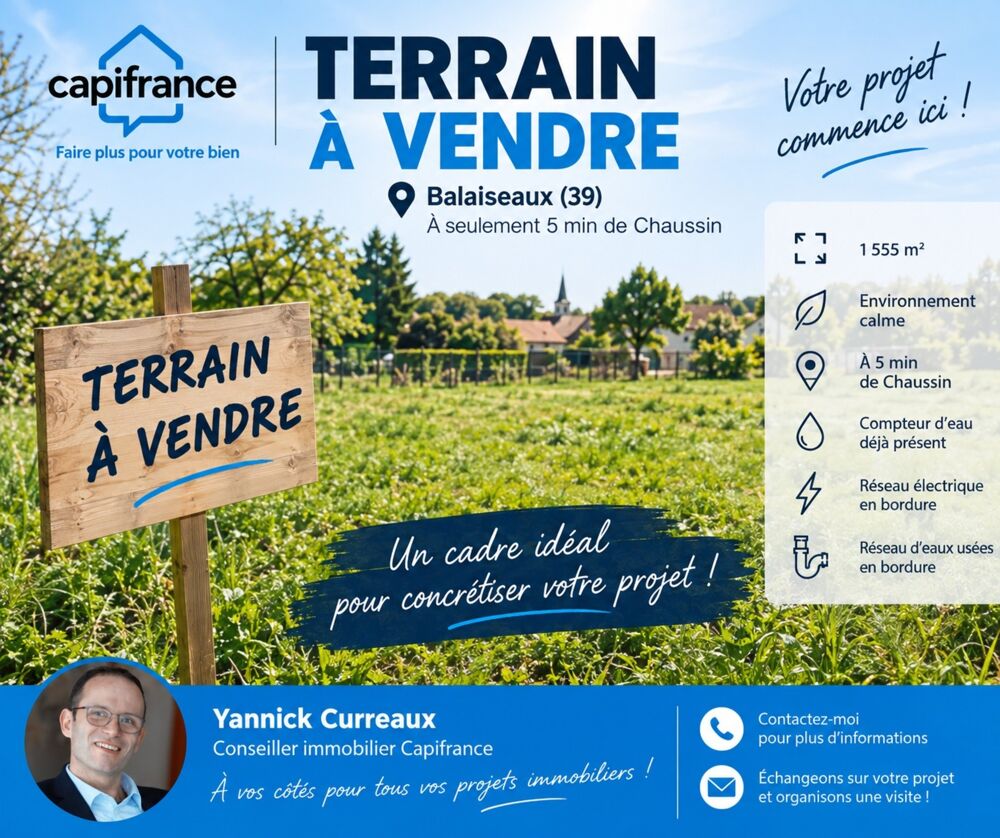 Vente Terrain Terrain à bâtir – Balaiseaux Balaiseaux