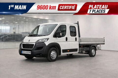 Peugeot Boxer 1&deg; Main / 2L HDI 130cv Double cabine Plateau 7 places ** 9 6 2019 occasion Abbecourt 60430