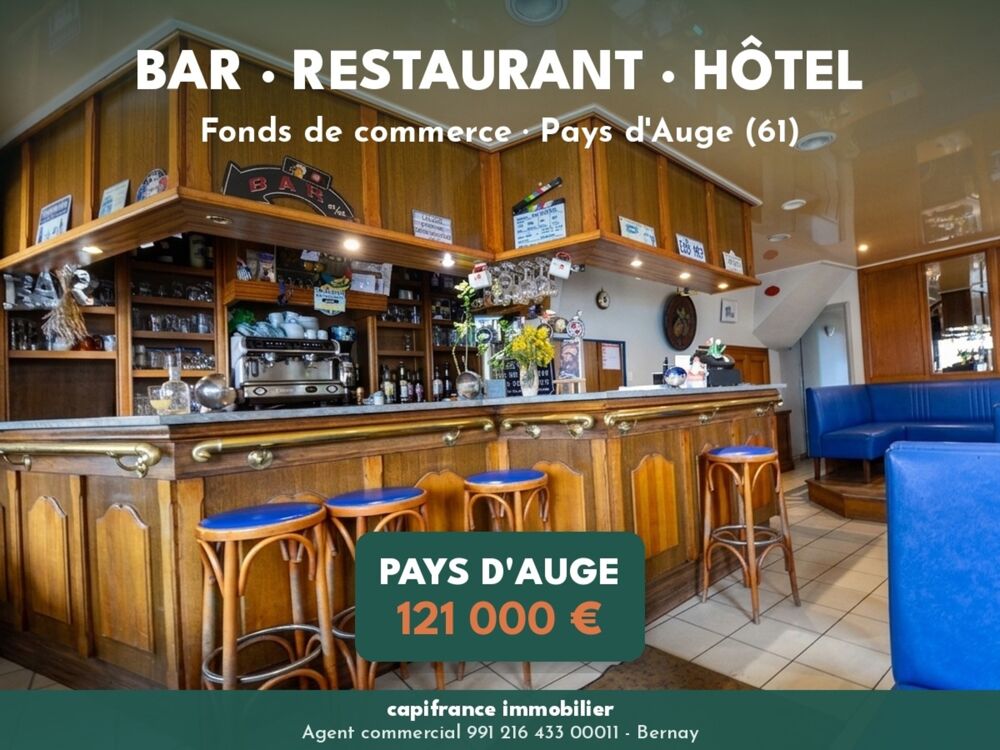   BAR – RESTAURANT – HÔTEL (3 CHAMBRES) – PAYS D'AUGE (61) 