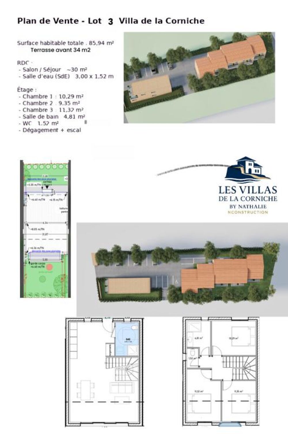 Vente Villa Villa de 85,94 m2 plage de Carro Carro
