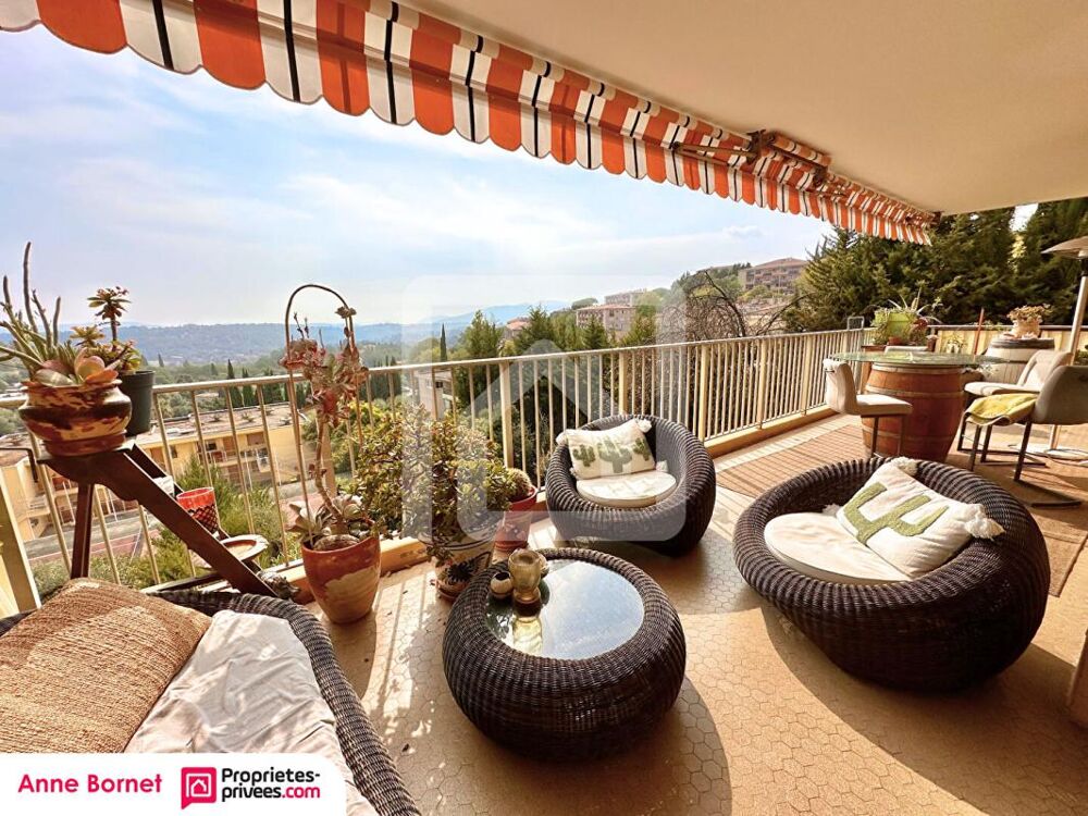 Vente Appartement Appartement 4 pièces 93 m2 avec terrasse vue panoramique mer, garage, parking privatif et cave Grasse