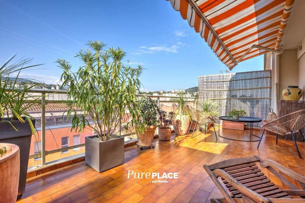 Nice Libération, 3 pièces 74 m², dernier étage, terrasses, parking