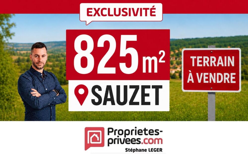 Vente Terrain Terrain Sauzet 825 m2 Sauzet