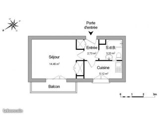  Appartement à louer 1 pièce 30 m²
