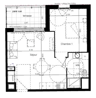  Appartement � vendre 2 pi�ces 41 m�