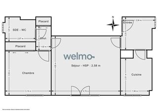  Appartement � vendre 2 pi�ces 45 m�