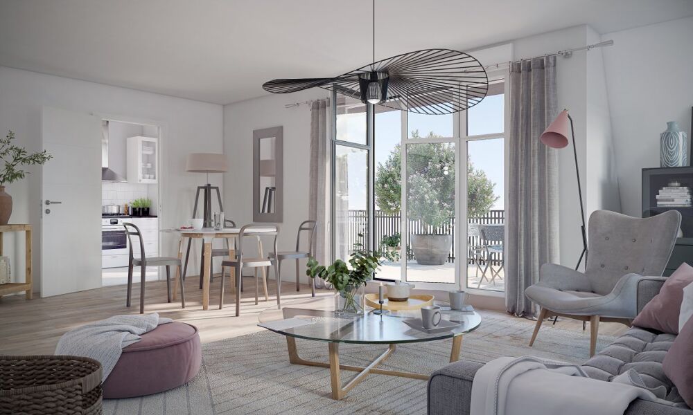 Vente Appartement T2 de  50M2 avec GRANS SEJOUR ET TERRASSE DE 11m2 ,  idéalement situé à 9 min. à pieds du RER A Sucy en brie