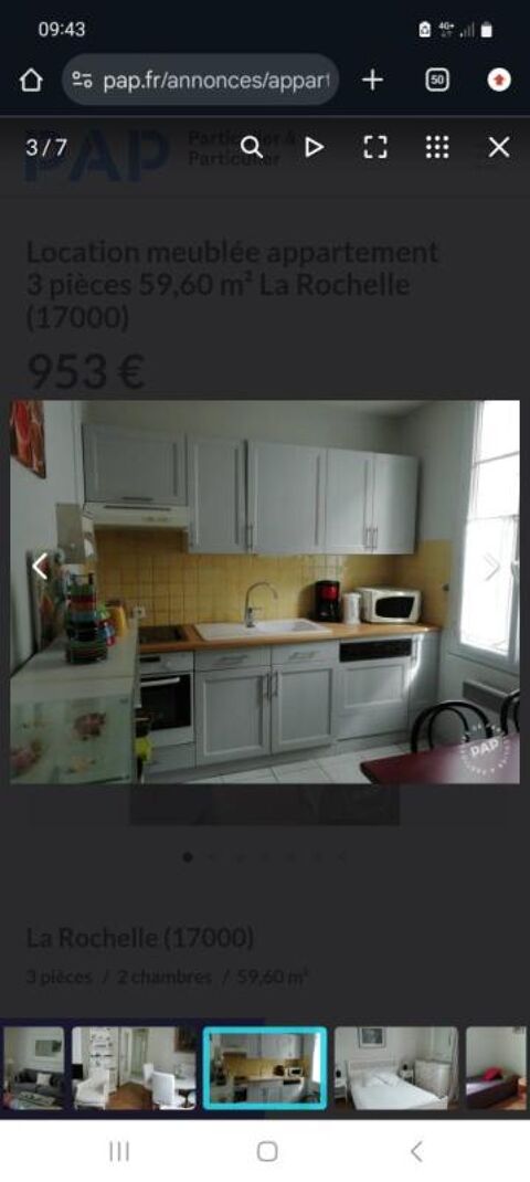  Appartement � louer 3 pi�ces 59 m�