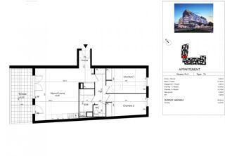  Appartement � vendre 3 pi�ces 67 m�