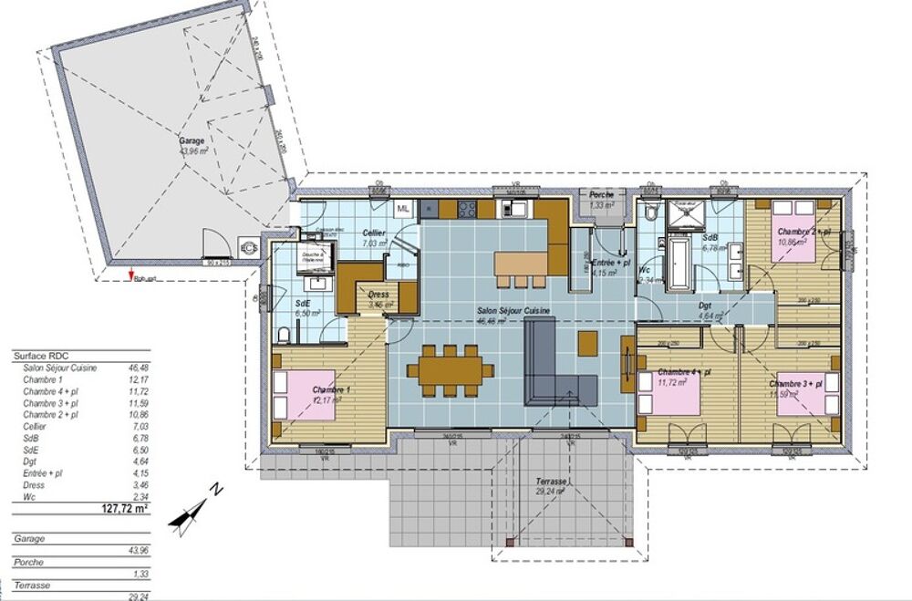 Vente Maison Maison neuve, Serres-Castet, 4 chambres, 615m² jardin, SERRES CASTET (64) Serres castet