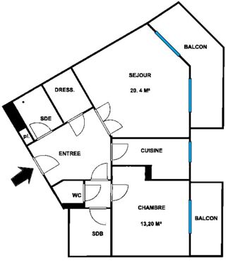  Appartement � vendre 2 pi�ces 60 m�