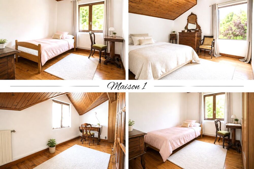 Ensemble immobilier, deux maisons indépendantes sur terrain paysager de 1302 m²