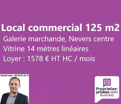 NEVERS CENTRE - LOCAL COMMERCIAL 125 m2 1579 58000 Nevers