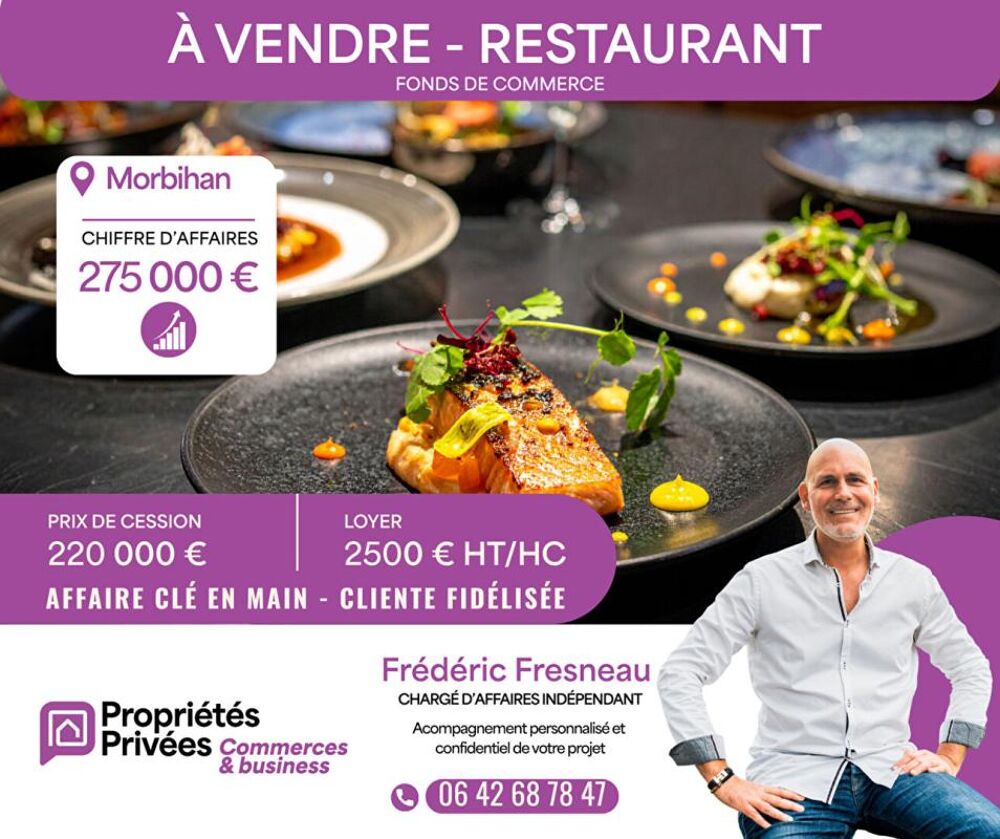   VANNES, centre ville - RESTAURANT 40 COUVERTS 