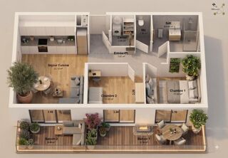  Appartement à vendre 3 pièces 60 m²