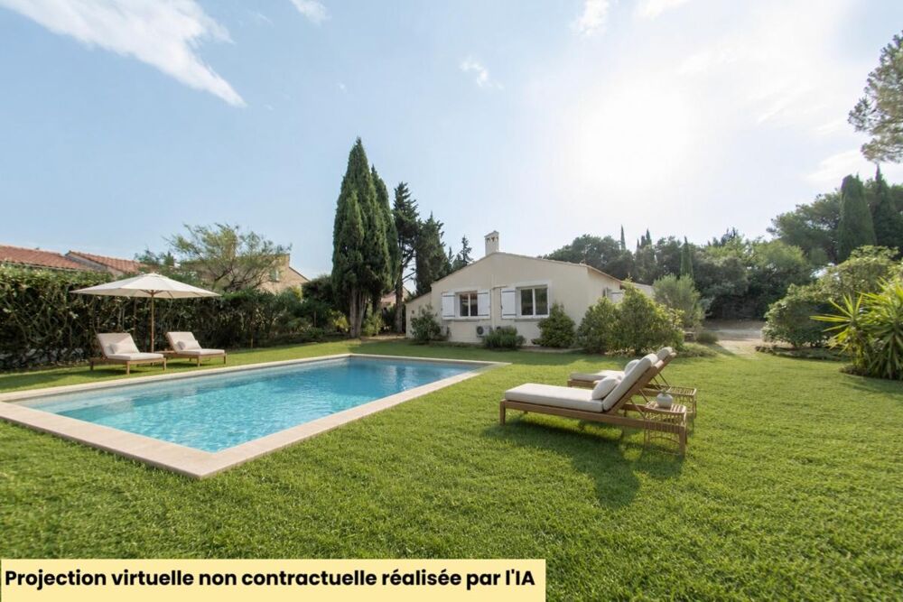 LES ANGLES (30133)  MAISON INDIVIDUELLE DE PLAIN-PIED  4 CHAMBRES  JARDIN PISCINABLE  TERRAIN CONSTRUCTIBLE  GARAGE