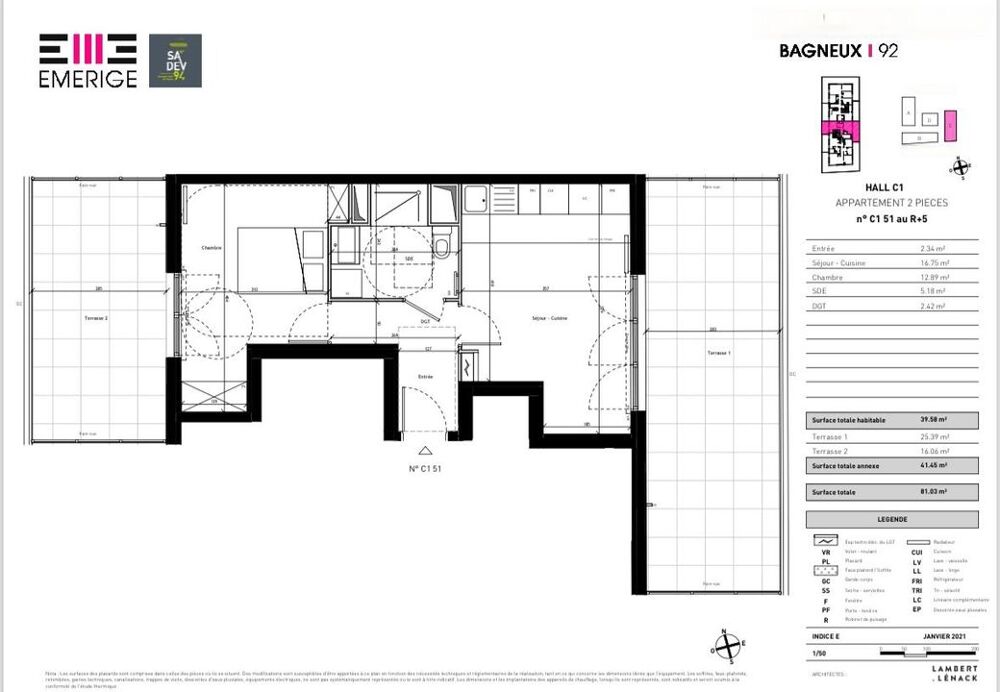 Location Appartement Appartement de 40m2 à louer sur Bagneux Bagneux