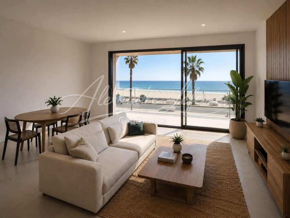 Canet-en-Roussillon  Appartement 4 pièces en première ligne avec terrasse et vue mer exceptionnelle (lot 201)