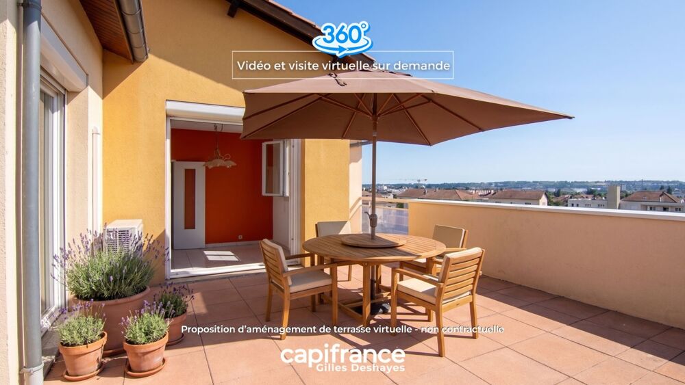 Appartement sur le Toit : 101 m² au dernier étage  Terrasse 25 m²