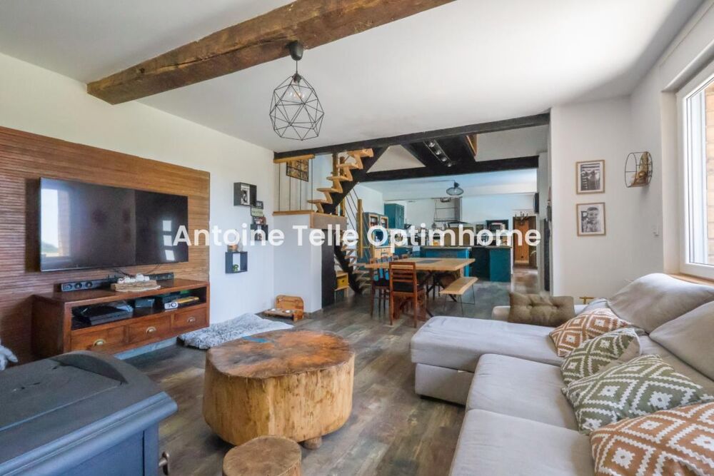 Vente Maison BEAURAIN 59730 - Longère individuelle modernisée sur 1240m² clos, arboré & vue sur campagne Solesmes