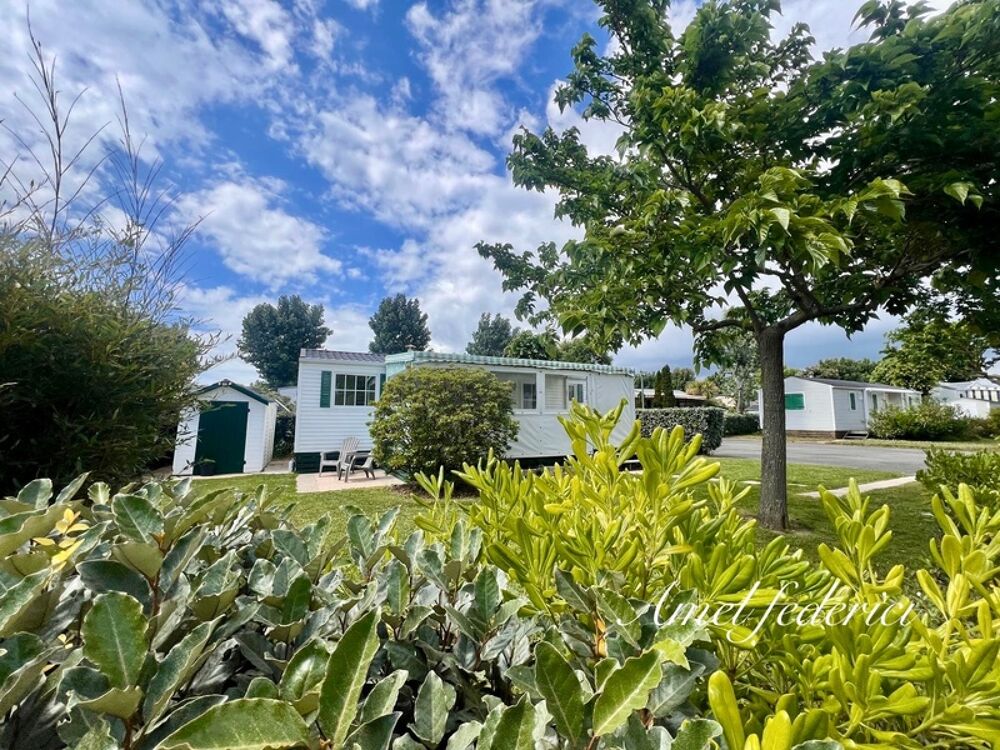 Mobile-Home - 36 m2 + 20 m2 de terrasse - sur parcelle 236 m2 - piscine privée - 5 min plage- SAINT GILLES CROIX DE VIE (85)