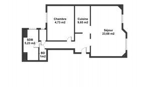  Appartement  vendre 2 pices 52 m