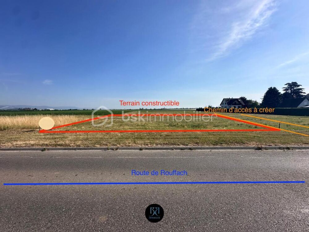 Vente Terrain Terrain constructible de 6 ares – Vue dégagée sur les Vosges - Oberhergheim Oberhergheim