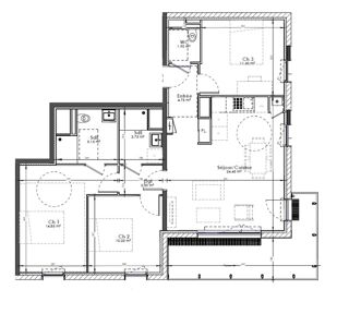  Appartement  vendre 4 pices 79 m