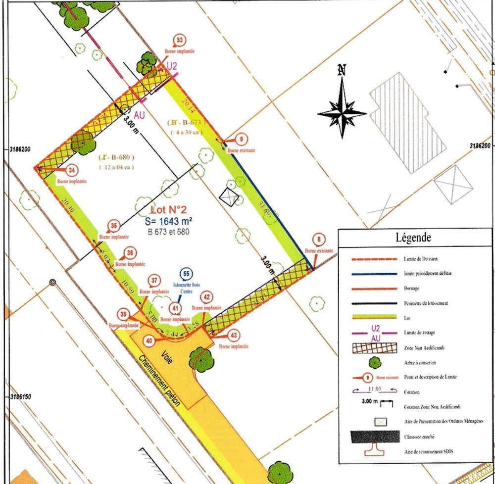 Vente Terrain Terrain Constructible et Viabilisé de 1 643,00 m² à vendre proche de FRONTON (31) Fronton