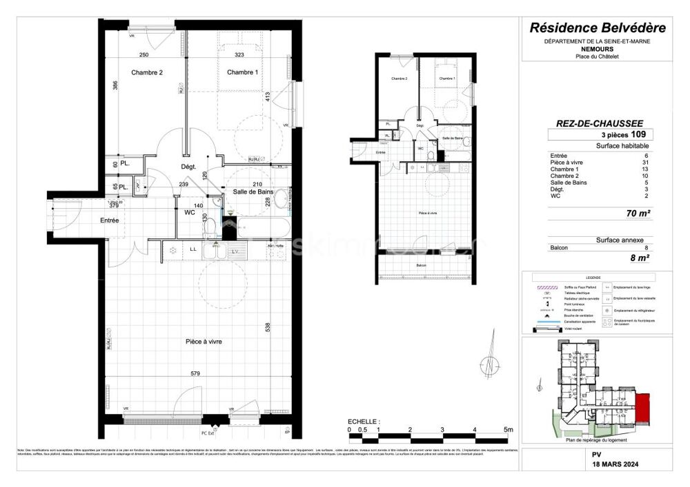 Appartement T3 Neuf 70 m2