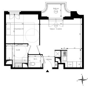  Appartement � vendre 2 pi�ces 43 m�