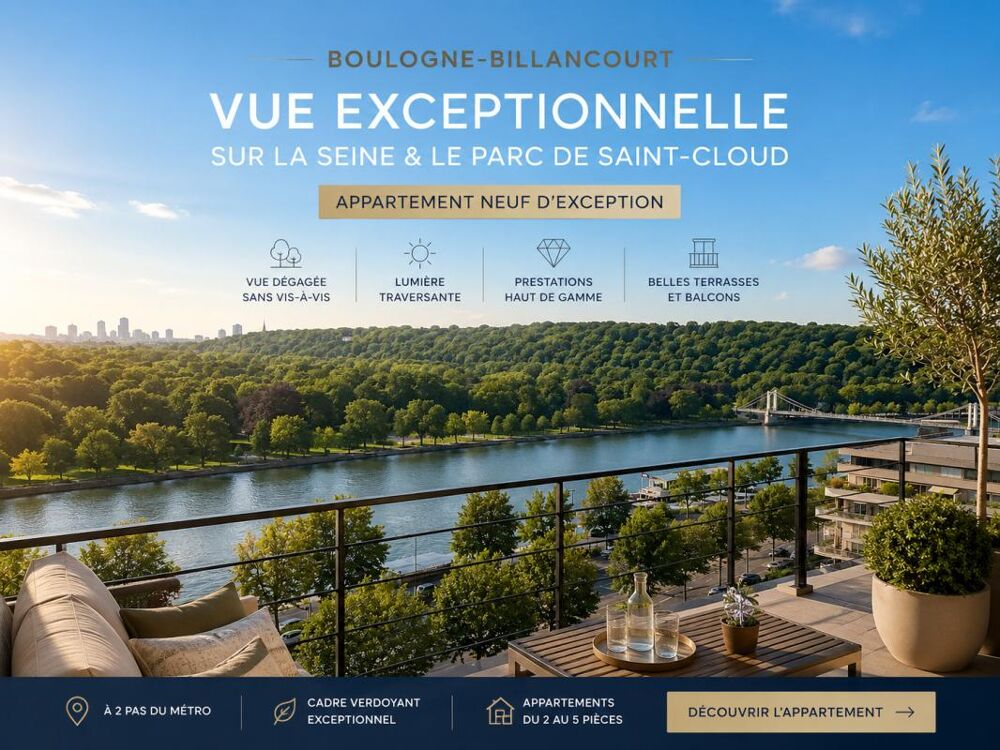 Appartement 4 pièces 100 m² · à Boulogne Billancourt · 100 m² · 1 295 000 €