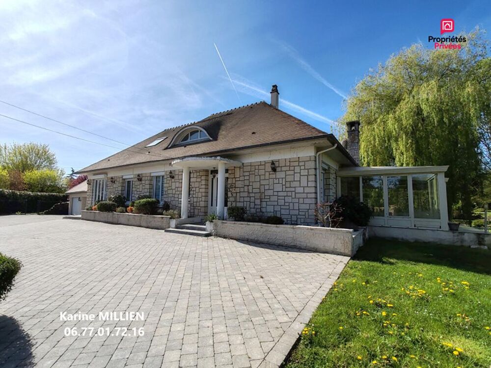 IVRY LA BATAILLE 27540 Maison individuelle avec véranda chauffée - 1 étage - 4 chambres - Double garage - Quart port - Piscine H