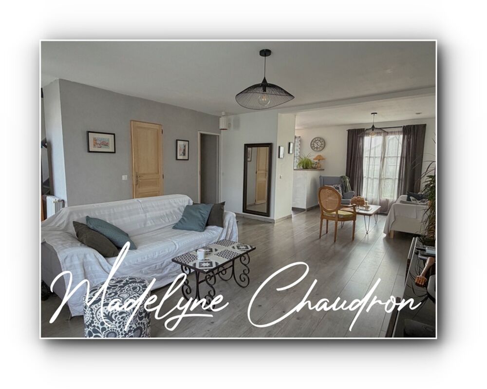 BOURAY-SUR-JUINE  Maison familiale rénovée de 123 m² habitables  170 m² utiles  4 chambres  Vie de plain-pied  DPE C