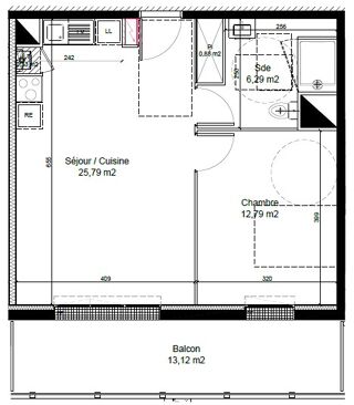  Appartement à louer 2 pièces 46 m²