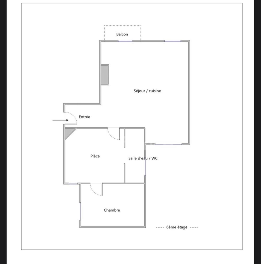 Location Appartement Appartement à louer 3 pièces PARIS 20EME ARRONDISSEMENT (75) en excellent état avec balcon au 6eme étage Paris 20