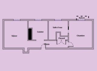  Appartement à louer 2 pièces 46 m²