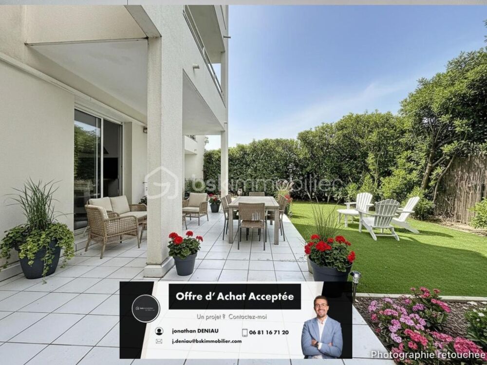 APPARTEMENT 2 PIÈCES DE 59 m2 AVEC JARDIN DE 130 m2 + PARKING ET CAVE