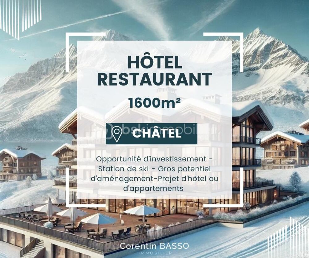   Hôtel-Restaurant - 1600m2 -  Gros potentiel d'aménagement 