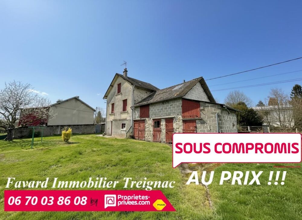 Maison à rénover, grand terrain constructible, secteur calme, 19370 Chamberet