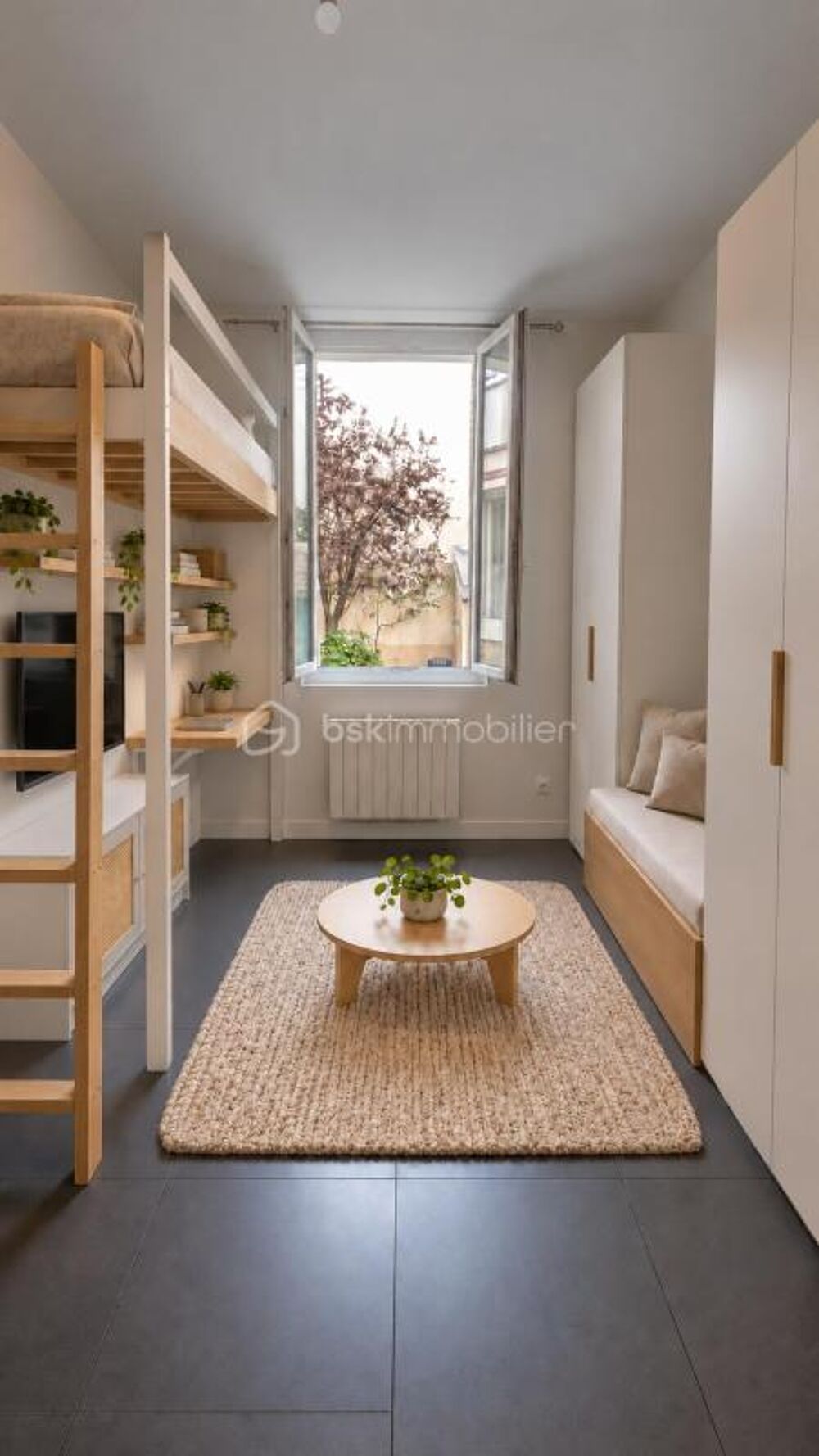 LA GARENNE-COLOMBES  Studio rénové au calme, avec cave et accès au jardin