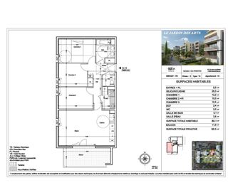  Appartement � vendre 4 pi�ces 80 m�