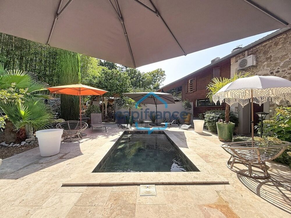 Vente Maison Mas en pierre à vendre 10 pièces 434 m2 dont 1 appart.132m2 + Piscine et Bassin naturel parking 20 voitures Anduze