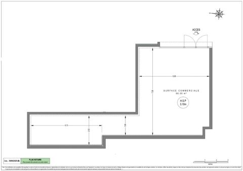   A louer, Local commercial 66 m² avec Cave, Le Cannet 06110, Alpes Maritimes 