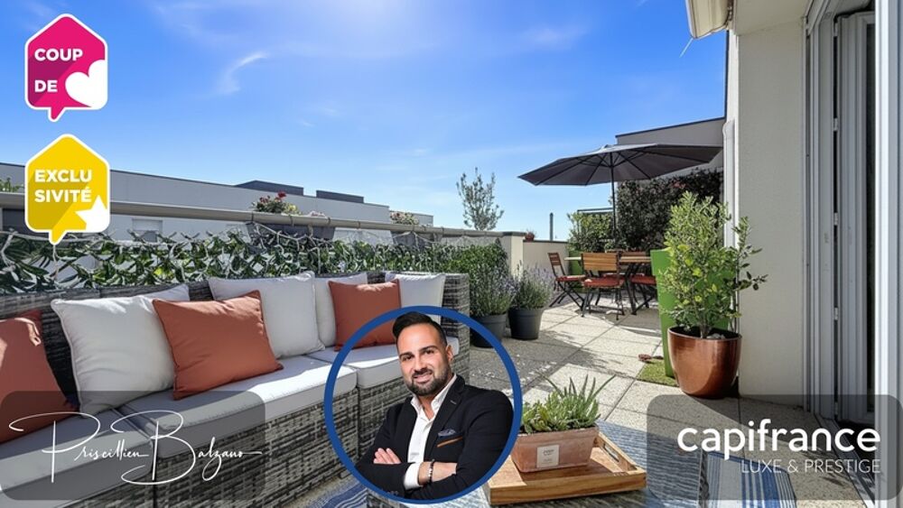 Appartement à vendre 5 pièces SAINT FONS (69? SAINT-FONS  T5 DERNIER de 104 m² ÉTAGE AVEC TERRASSE 26 m²  RÉSIDENCE RÉCENTE